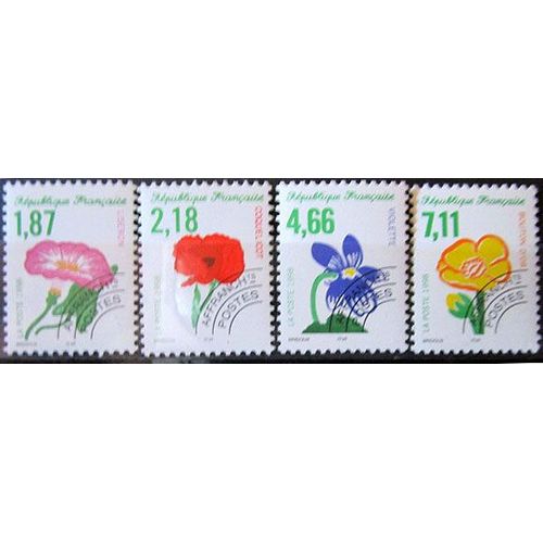 1998. Série Complète Préob240 À Préob243: Flore Sauvage.