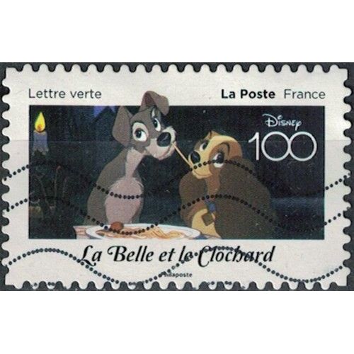 France 2023 Oblitéré Used Disney 100 Ans D'histoires À Partager La Belle Et Le Clochard Y&t Fr 2321