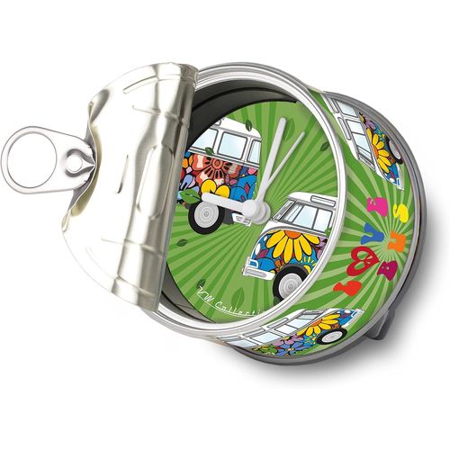 ERSHI-VW Collection - Horloge de Table Volkswagen T1 Combi Bus, Horloge magnétique, MyClock également Personnalisable, Cadeau Phot[6451]