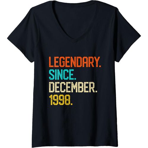 Ershi-Femme Décembre 1998 Cadeau 22ème Anniversaire Naissance 22 Ans T-Shirt Avec Col En V[8325]
