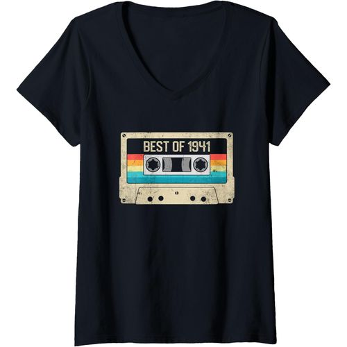 Ershi-Femme Best Of 1941 Cadeau 79ème Anniversaire De Naissance 79 Ans T-Shirt Avec Col En V[8369]