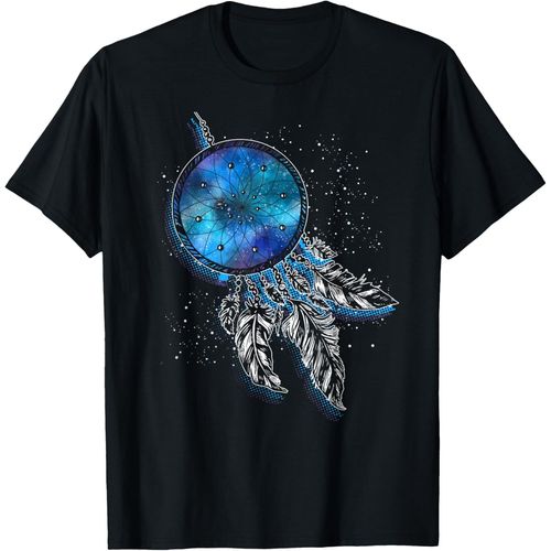 Ershi-Galaxie Indien Plumes Cadeau Attrape-Rêves T-Shirt[4127]