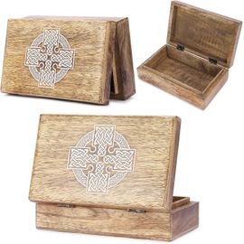 Coffre Au Trésor Cdiscount Coffre Au Trésor Vintage Carseatty - Bois 24x17x9.5cm, Serrure Combinaison, Décoration Rangement Coffre Serrure Code