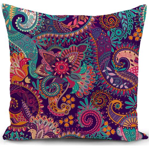 Ershi-Housse De Coussin Canape Violet Boheme Hippie Decoration Salon Cadeau Femme Housse Coussin Pour Canapé 40x40 Cm Chambre Deco[3854]