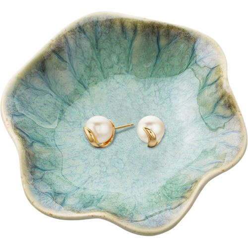 Ershi-Plat À Bijoux Pour Femme - Assiette À Bijoux En Forme De Feuille - Plateau À Clés - Petite Bague - Décoration D'intérieur - [3173]