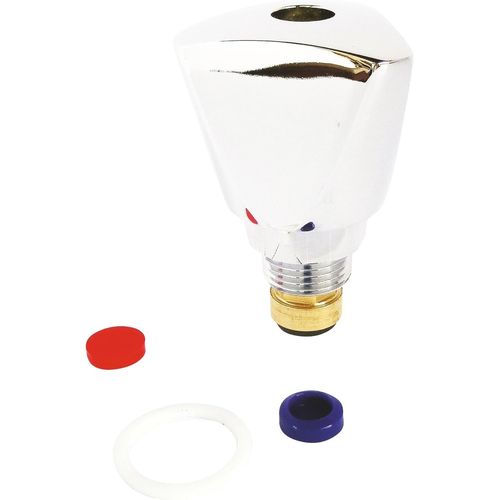 KALANKA-, Tête universelle mâle 22/150 en laiton chromé, croisillon pour siège de profondeur 20 à 32 mm, compatible eau chaude et froide, robinetterie sanitaire