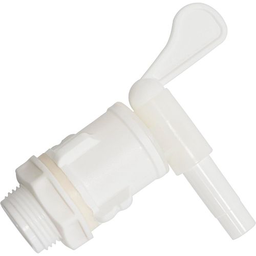 KALANKA-- C73870 - Robinet vanne mâle 3/4" pour fût bidon tonneau - en plastique - couleur blanc - cannelle cuve réservoir d'eau connecteur récipient bonde filetée
