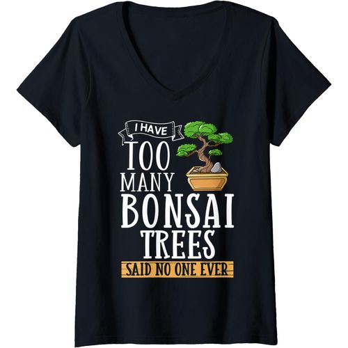 Kalanka-Femme Bonsai Tree Plant Indoor Pots De Japonais T-Shirt Avec Col En V