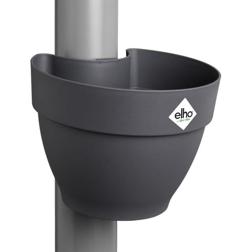 KALANKA-Vibia Campana Pot Gouttière 40 - Pot De Fleurs pour Extérieur - Ø 21.6 x H 16.3 cm - Noir/Anthracite
