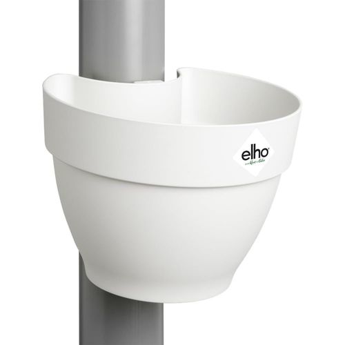 KALANKA-Vibia Campana Pot Gouttière 40 - Pot De Fleurs pour Extérieur - Ø 21.6 x H 16.3 cm - Blanc/Blanc Soie