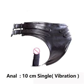 Bouchon Anal En Silicone,Jouets Sexuels,Culotte En Cuir À L'intérieur,Gode,Pantalon De Chasteté,Bsie M,Retenue De Bondage,Ceinture De Chasteté Vibrante - Type 10cm-Vibrator