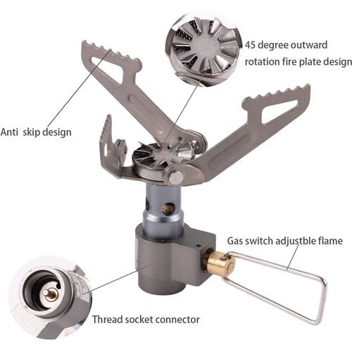 Brûleur à gaz en titane pour four ambulant portable 3000T, seulement 26 g, avec 1 joint torique de rechange supplémentaire