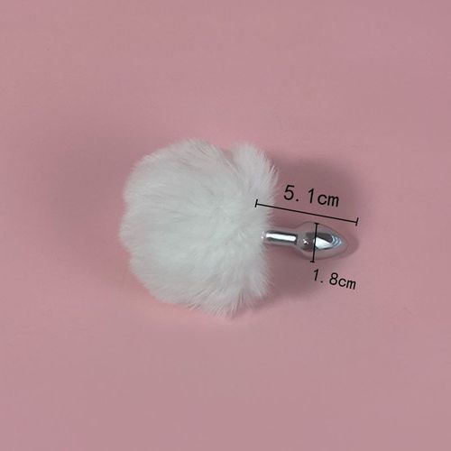 Mini Bunny Tail Butt Plug,Cosplay,Perles Anales,Métal Butt Plug,Gode,Bdsm Mayor,Plug Intérieur,Énergie,Iksex Toys Pour Hommes Et Femmes - Type White 1.8cm