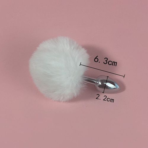 Mini Bunny Tail Butt Plug,Cosplay,Perles Anales,Métal Butt Plug,Gode,Bdsm Mayor,Plug Intérieur,Énergie,Iksex Toys Pour Hommes Et Femmes - Type White 2.2cm
