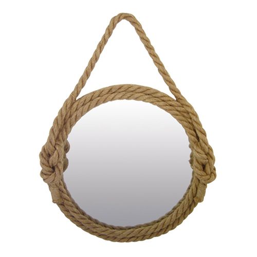 Miroir rond avec cordage  32 cm