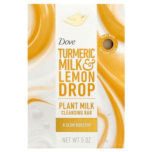 Dove, Pain De Savon Nettoyant Au Lait Végétal, Lait De Curcuma Et Pastille Au Citron, 147 G 