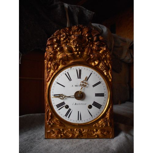 Pendule de parquet comtoise ancienne XIXeme avec ensemble horlogerie en bon état de fonctionnement