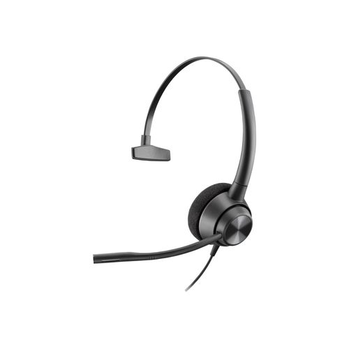 Poly EncorePro 310 - EncorePro 300 series - micro-casque - sur-oreille - filaire - Quick Disconnect - noir - Certifié pour Skype for Business