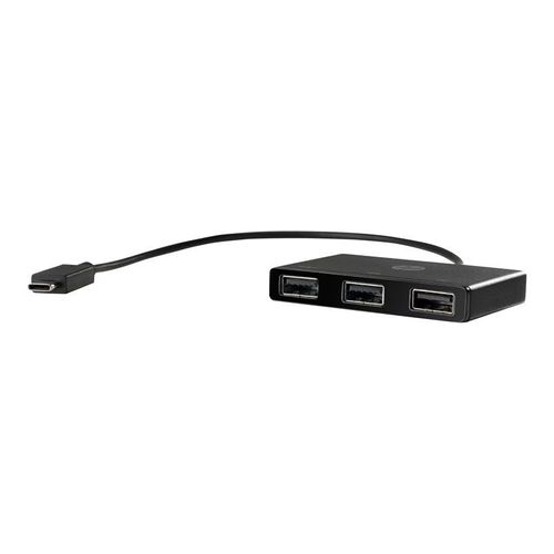 HP USB-C to USB-A - Concentrateur (hub) - 3 x SuperSpeed USB 3.0 - de bureau - pour Elite c640 G3 Chromebook Enterprise; Pavilion Aero Laptop 13-be2075ng