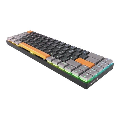CHERRY MX LP 2.1 - Clavier - compact - backlit - sans fil - 2.4 GHz, Bluetooth 5.2, cordé - QWERTY - R.-U. - commutateur : CHERRY MX profil bas - noir