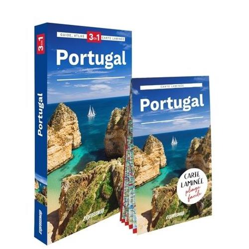 Portugal - Guide + Atlas + Carte 1/520 000 (1 Plan Détachable)
