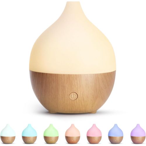 Diffuseur D'huile Essentielle, 100ml Ultrasonique Diffuseur Huiles Essentielles Electrique, Humidificateur D'air Avec Lumière Chaude Arrêt Automatique Pour Chambre, Spa, Yoga, Massage 