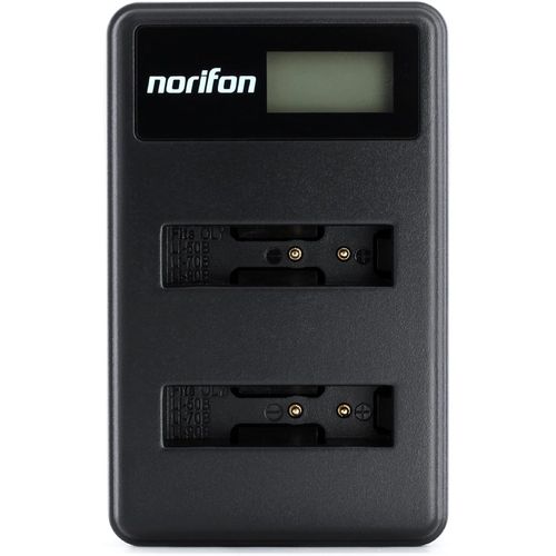 LI-50B Double Canal LCD USB Chargeur pour Olympus D-750, SH-21, SP-800UZ, SP-810UZ, SP-815UZ, Stylus 1010, 1030SW, SZ-12, SZ-14, Tough TG-2, VR-340, VR-350, XZ-1 et Plus.[V403]