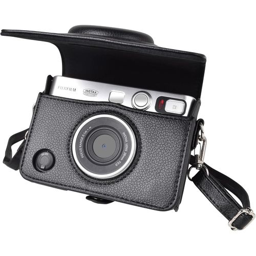 Housse pour Mini Evo caméra, Étui de Protection en Cuir PU Compatible avec pour Fuji Mini Evo instantané - Mini Evo Case avec Bandoulière - Noir.[V494]