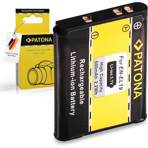 Batterie Rechange pour Nikon EN-EL19 ENEL19 en EL19 600mAh Compatible avec Nikon Coolpix S100 A300 S33 S2600 S2800 S3100 S3300 S3500 S3600 S4100 S 5200 S5300 S6500 S7000 W100 W150.[V451]