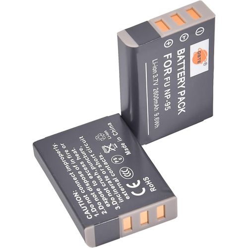 2X NP-95 de Remplacement Li-ION Batterie pour Fujifilm FinePix F30, F31fd, Real 3D W1, X100, X30, X100T, X100LE, X100S, X-S1, RICOH DB-90, GXR, GXR Mount A12, GXR P10.[V1341]