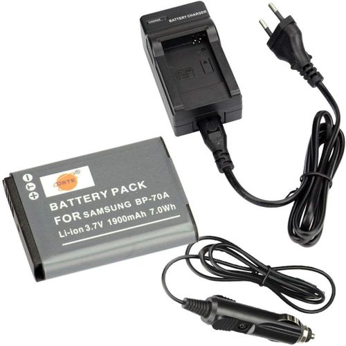 Rechange Batterie et DC97E Voyage Chargeur Compatible pour Samsung BP70A ST61 ST65 ST66 ST67 ST70 ST71 ST72 ST76 ST80 ST90 ST93 ST95 ST100 ST150 ST700 ST6500 SL50 SL600 SL630 TL105 TL110 TL205.[V500]