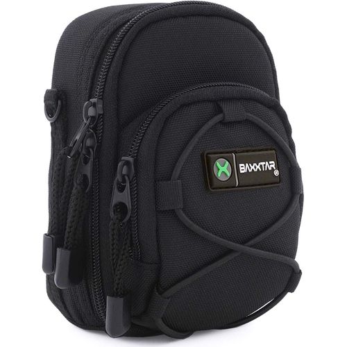 Blackstar V4 Housse Sac pour Appareil Photo Compact - Lumix DC TZ200 TZ95 DMC TZ100 TZ90 LX15 - PowerShot SX730 SX740 G5 X II G7 X II III - Tough TG-5 TG-6 TG-7 - Noir -.[V191]