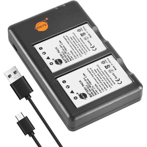 2PCS en-EL5 (1700mAh/3.7V) Batterie Chargeur Compatible pour Nikon Coolpix P510, P520, P530, P5100, P6000,S10, P3, P4, P80, P90, P100, P500.[V1039]