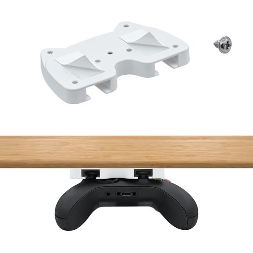 Support De Manette Sous Le Bureau Pour Xbox One, Support De Table Pour Xbox Series X & S,Game Manette Under Desk Mount Holder Pour Xbox Elite1&2, Table Stand Pour Xbox 360,Switch Pro Controller-Blanc