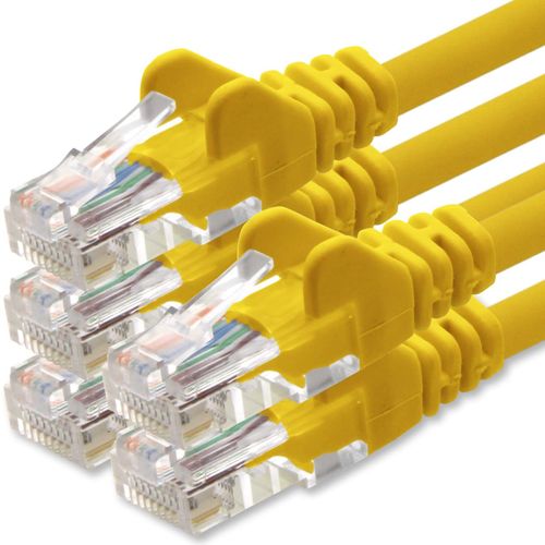 Câble réseau Cat.6 - jaune - 5X - 2m - (jeu) - Câble Ethernet CAT6 Câble Lanka Câble patch 1000 Mbits