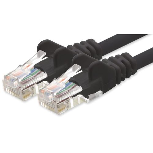 Câble réseau Cat.6 - noir - 1x - 2m - Câble Ethernet CAT6 Câble Lanka Câble patch 1000 Mbits