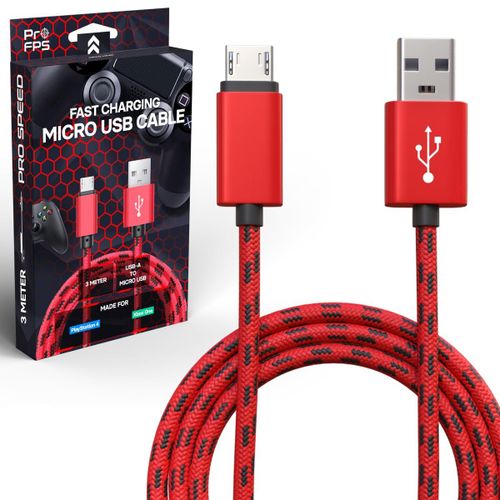 Câbles De Charge Ps4/Ps5 (Ps4: Micro - Usb A (3m))