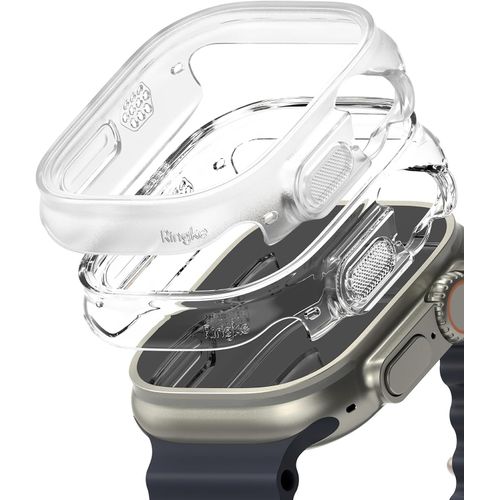 Coque Compatible Avec Apple Watch Ultra 2/1 49mm [Slim] Transparente Solide Rigide Bumper Pour Apple Watch Ultra 49mm - Clear & Alpine Clear (2 Pack).[V1117]
