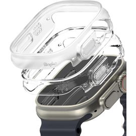 Coque Compatible Avec Apple Watch Ultra 2/1 49mm [Slim] Transparente Solide Rigide Bumper Pour Apple Watch Ultra 49mm - Clear & Alpine Clear (2 Pack).[V1117]