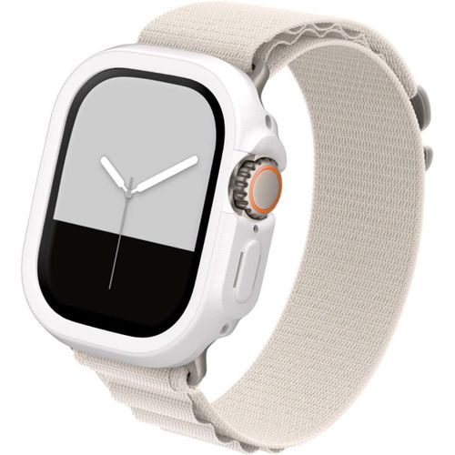 Coque Bumper Compatible Avec Apple Watch Ultra/Ultra2 [49 Mm] | Crashguard Nx - Protection Fine, Personnalisable Avec Technologie D'absorption Des Chocs - Blanc Classic.[V1155]