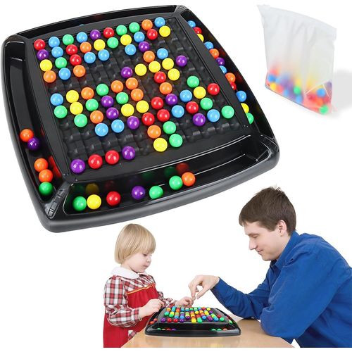 Échiquier Intellectuel Duel Double, 120 Pièces Rainbow Ball Elimination Chess Game, Intellectual Chessboard, Jeux De Société D'association De Perles Pour Enfant Et Adultes (2-4 Joueurs).[E1487]