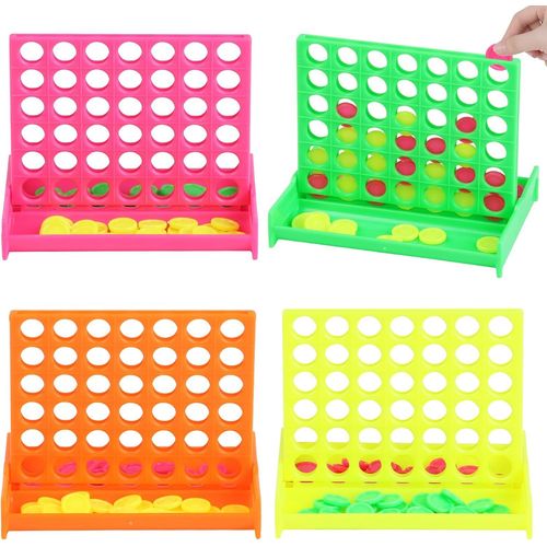 24pcs Mini Puissance 4 Pour Enfants- Petits Jeux De Société(8 * 5.7 * 1.4cm)-Jeux De Voyage - Jeu Portable Amusant Pour 2 Joueurs À Partir De 6 Ans.[E1322]