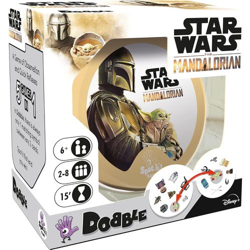 Dobble Star Wars Mandalorian , Card Game , Ages 6+ , 2-8 Players , 15 Minutes Playing Time.[E940]