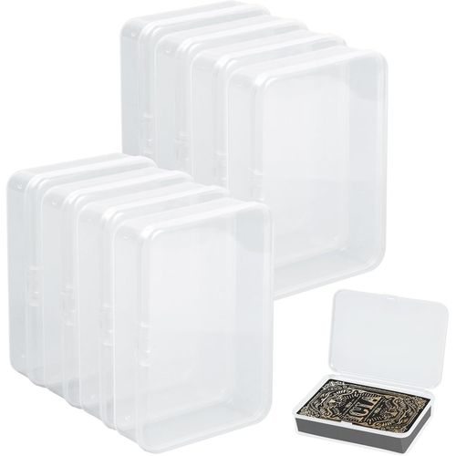 8 Pièces Boîtes Carte À Jouer, Boite Rangement Cartes De Jeu Petite Boite Plastique Boite Transparente Pour Cartes De Jeu Cartes De Visite, Petits Objets, 10.5x7.6x2.5cm.[E2690]