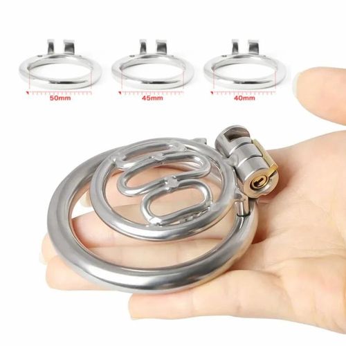 Micro Cage De Chasteté Pour Homme, En Acier Inoxydable, Serrure À Pénis, Sissy, Esclave, Bondage, Dispositif De Ceinture De Coq, Jouets Sexy Pour Les Femmes, Boutique De Sexe Only Key