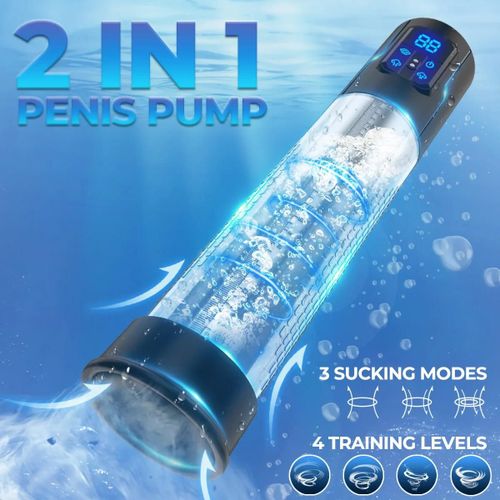 Pompe À Pénis Électrique Étanche Ipx7 Pour Hommes, Jouets Sexuels Pour Adultes, Agrandisseur De Bite, Extenseur De Pénis D'érection, Pompe À Vide, Mastjaune Masculin Ipx7