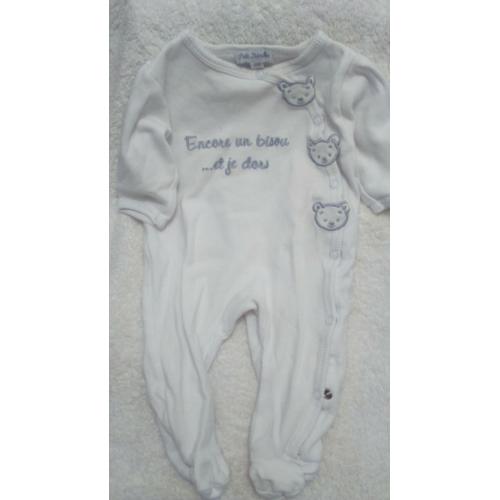 Joli Pyjama Velours Fille/Garcon Ourson "Petit Kimbaloo" Taille 3 Mois Idee Cadeau