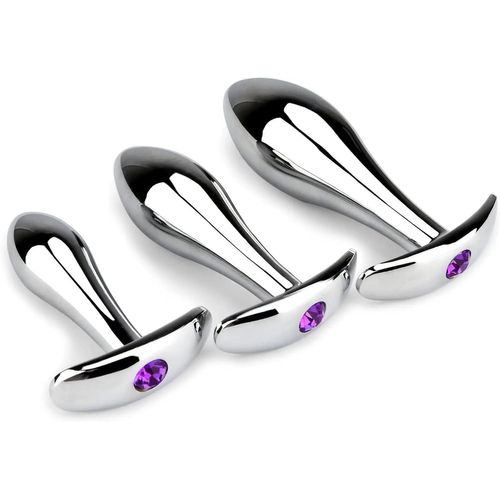 Kit D'entraînement Anal En Métal Pour Adultes, Plug Anal, Massage De La Prostate, Jouets Sexuels, Bijoux De Luxe, Unis Issement Argent