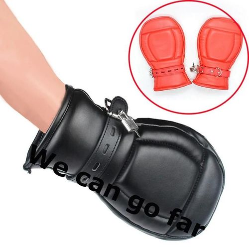 Mitaines De Bondage Bdsm Pour Adultes, Gants En Cuir, Patte De Chien, Mitaines De Poing Rembourrées, Menottes Pour Le Sexe, Jouets De Jeu De Chiot B Mitten Bondage