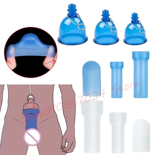 Jouet Sexuel Masculin, Manchon En Silicone Pour Pompe D'agrandissement Du Pénis, Extension De Tasse Sous Vide, Civière De Pénis, Kit De Serrage, Accessoires De Remplacement 3pcs White Sleeve
